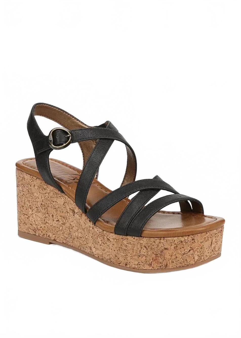 NEW BLOWFISH women's aurora wedge sandal in black